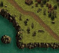 Cliffs, trees, walls and rocks